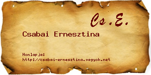 Csabai Ernesztina névjegykártya